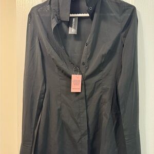 PrettyLittleThing sheer Black Shirt